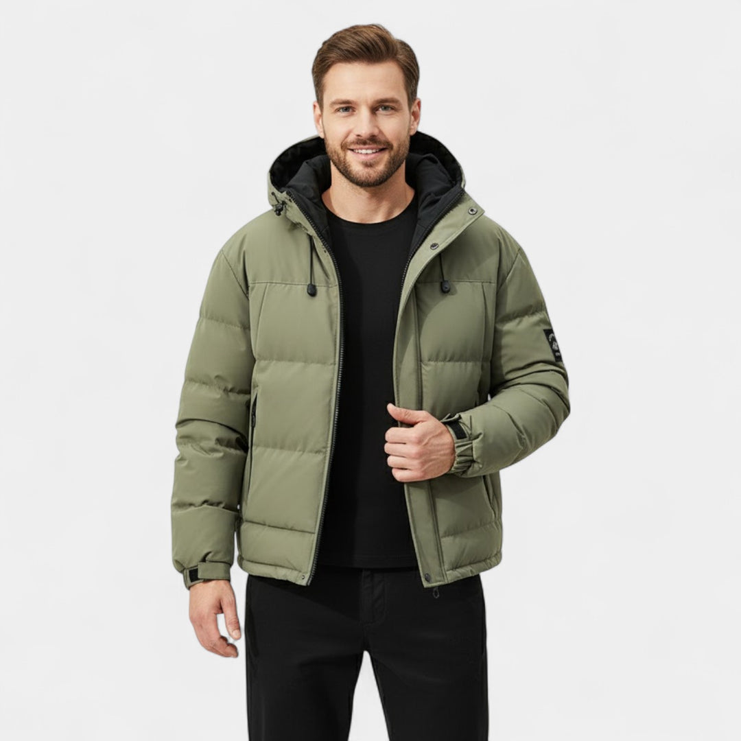 Riche | Herren-Steppjacke mit Kapuze aus Baumwolle – dick und warm
