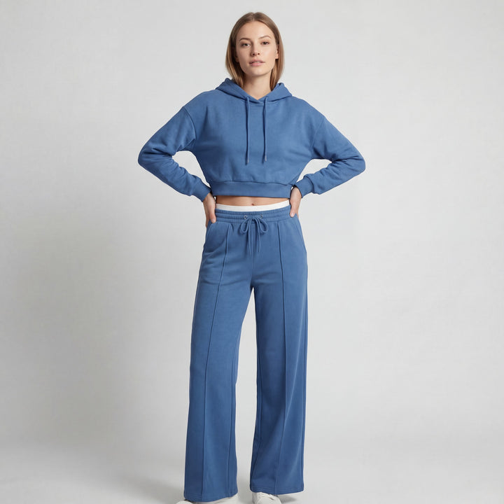 Claire Mode | Damen-Set aus feiner Strickware mit Kapuze