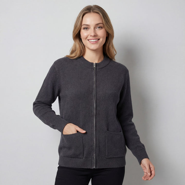 Claire Mode | Cardigan Donna in Maglia con Zip