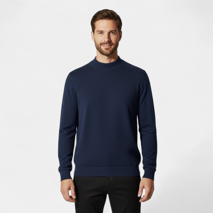 Riche | Maglione da Uomo in Cashmere – Collo Alto a Mezza Altezza