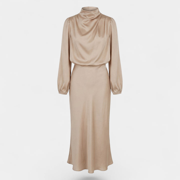 Claire Mode | Satin-Kleid mit Neckholder für Damen