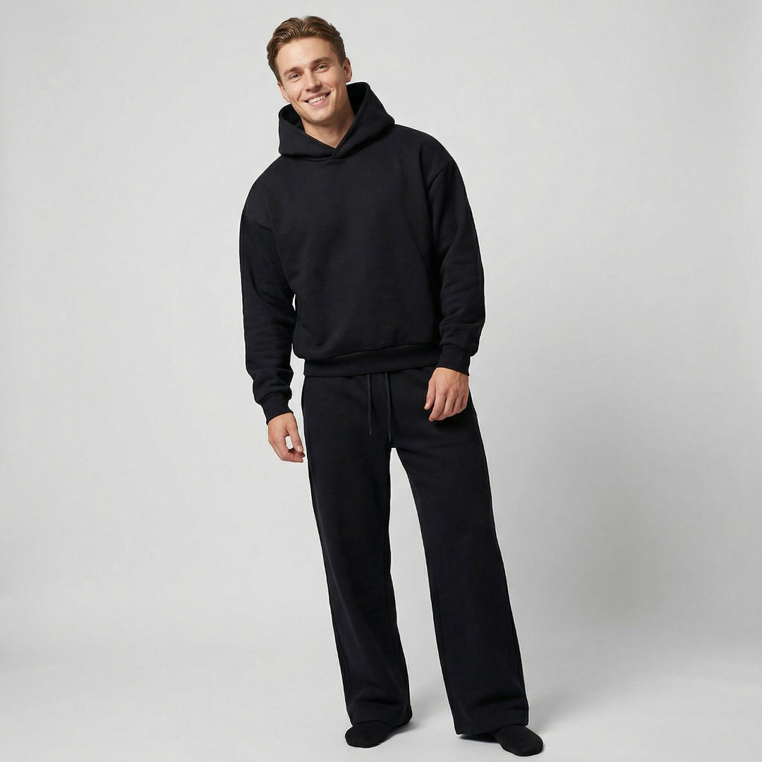 Claire Mode | Herren Hoodie- und Hose-Set aus Cozy-Strick