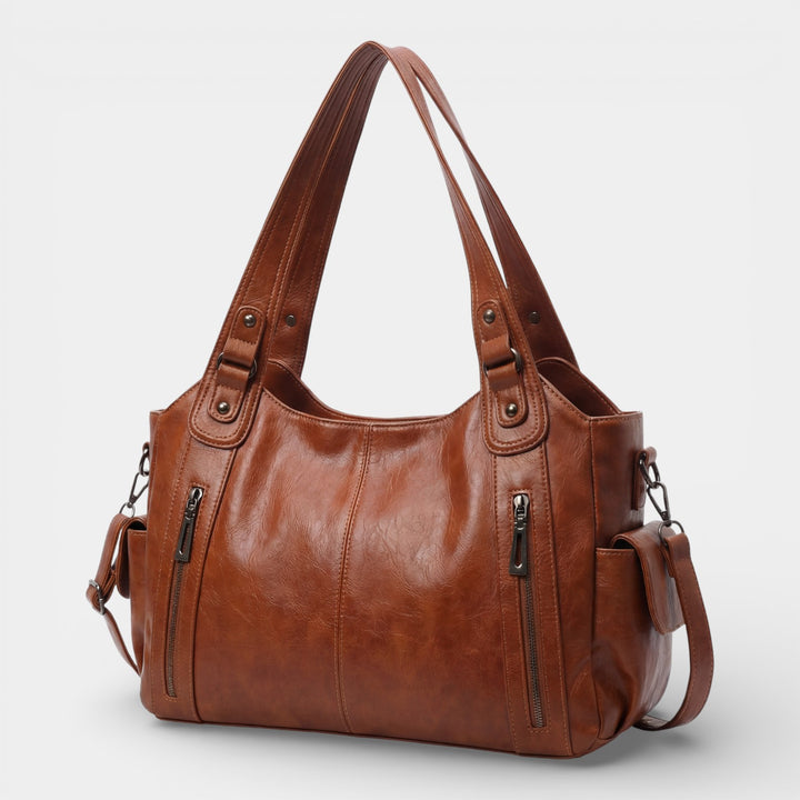 Claire Mode | Damen Shopper aus Leder zum Tragen über der Schulter