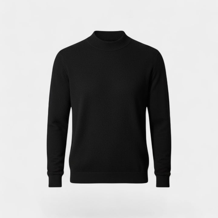 Riche | Maglione da Uomo in Cashmere – Collo Alto a Mezza Altezza