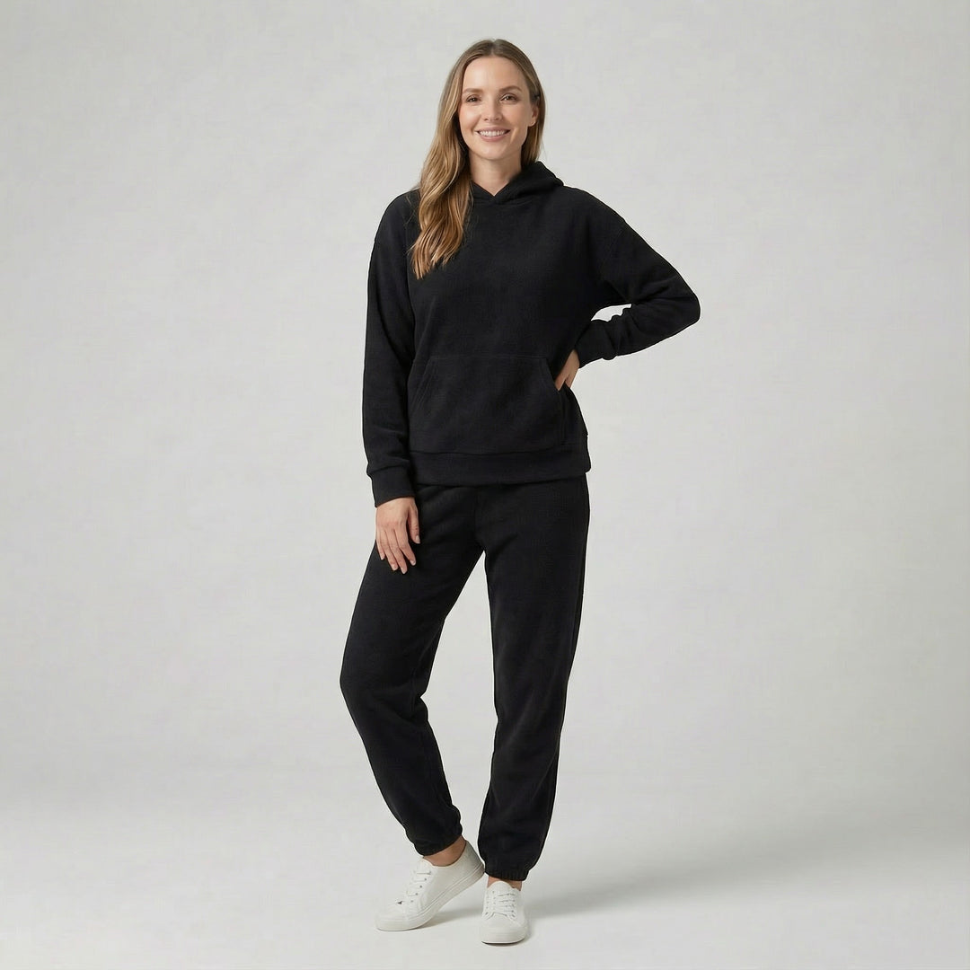 Riche | Completo casual donna in cotone con cappuccio