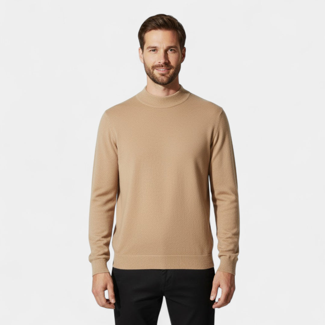 Riche | Maglione da Uomo in Cashmere – Collo Alto a Mezza Altezza