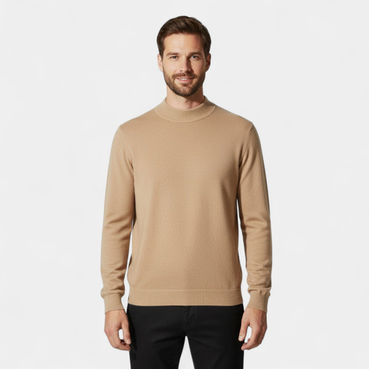 Riche | Maglione da Uomo in Cashmere – Collo Alto a Mezza Altezza
