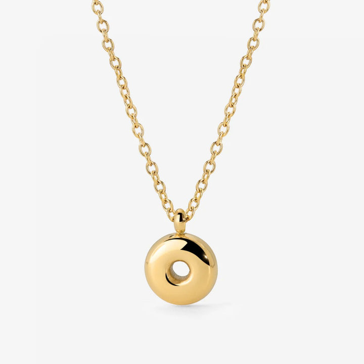 Collana Iniziale Placcata Oro per Donna – Ciondolo Lettera Bubble