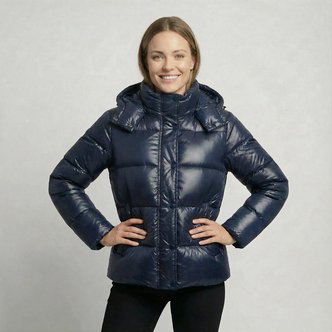 Claire Mode | Piumino donna con cappuccio in cotone