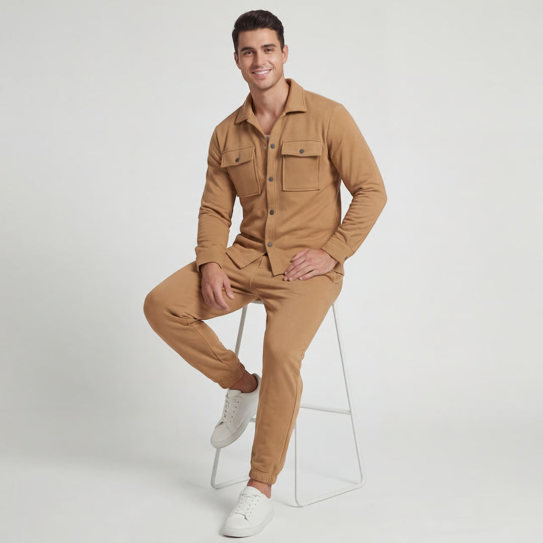Claire Mode | Completo casual due pezzi in cotone da uomo