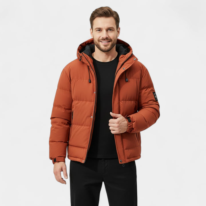 Riche | Herren-Steppjacke mit Kapuze aus Baumwolle – dick und warm