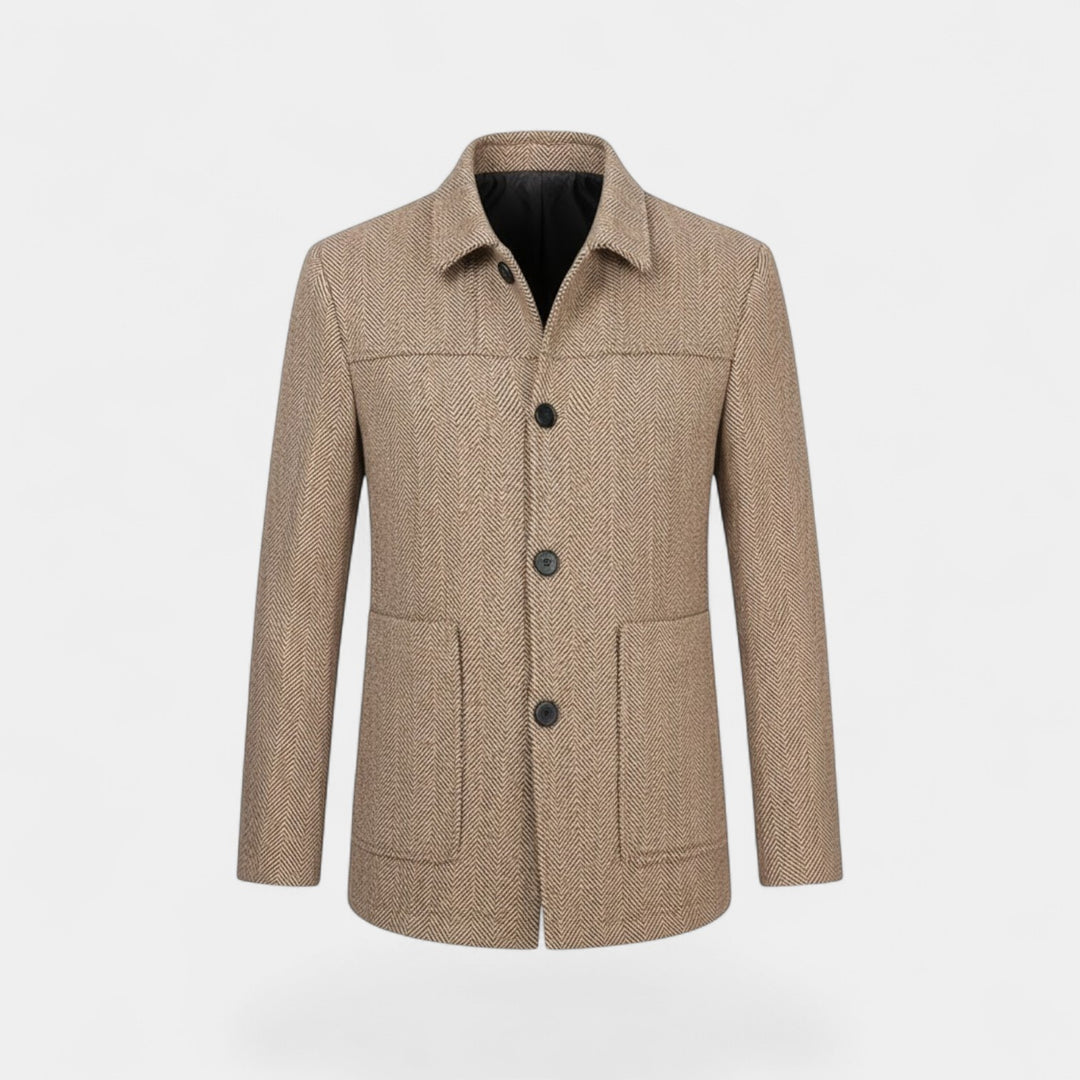 Claire Mode | Cappotto Uomo in Lana – Collo con Rever Stile Business Casual