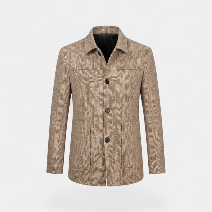 Claire Mode | Cappotto Uomo in Lana – Collo con Rever Stile Business Casual
