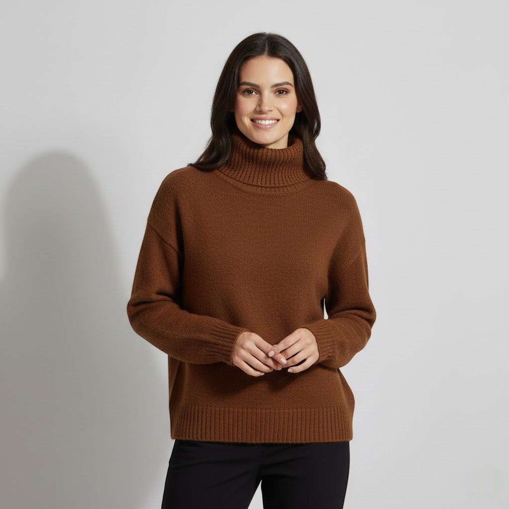 Riche | Damen dicker Rollkragenpullover aus Kaschmir
