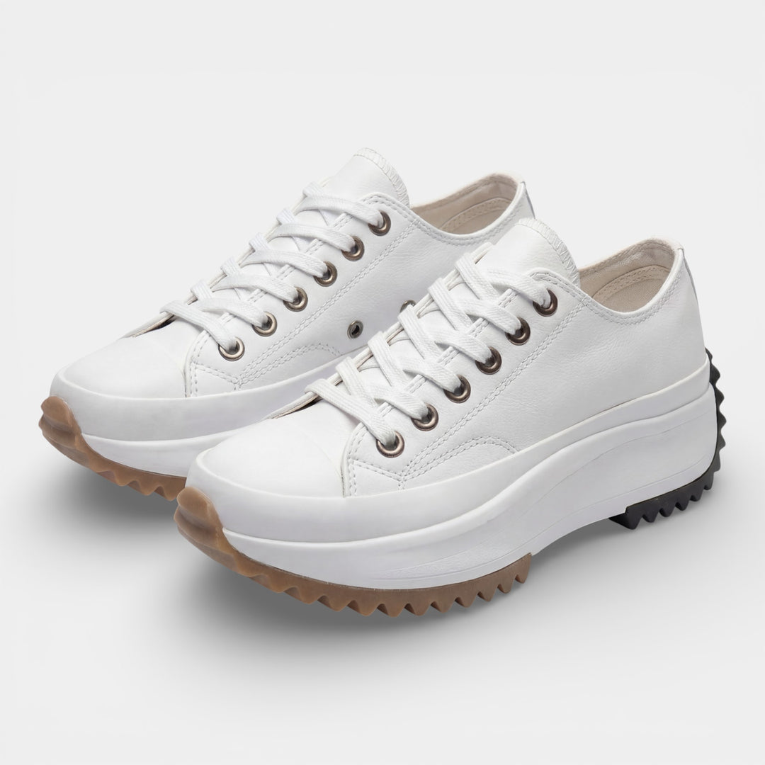 Damen Plateau-Sneaker aus Canvas – Gepolsterte Schnürpassform