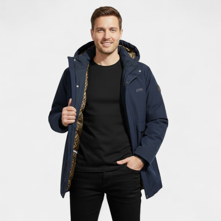 Riche | Parka da Uomo in Cotone – Cappuccio Imbottito e Antivento