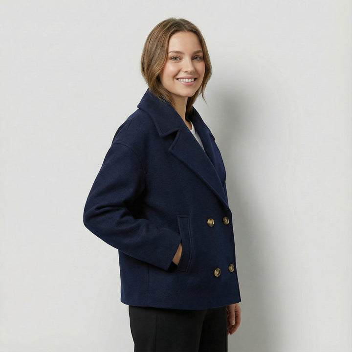Riche | Cappotto corto incrociato donna in lana