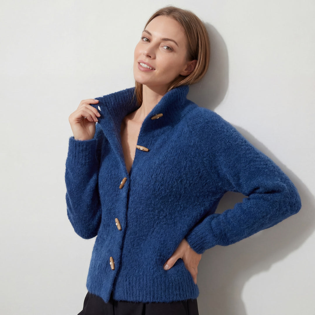 Claire Mode | Knopf-Cardigan aus Viskose für Damen