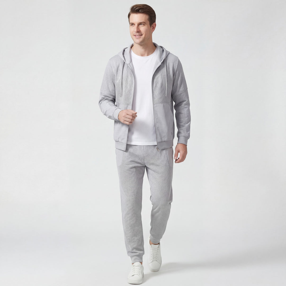 Mesh-Trainingsanzug für Herren – Slim Fit mit Kapuze