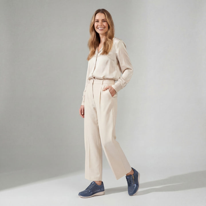 Claire Mode | Plateau-Ledersneaker für Damen