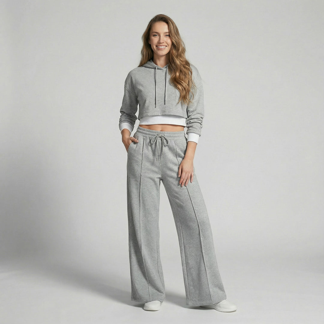 Damen Lounge-Set mit Kapuze aus Baumwollmischung – Lässige Passform