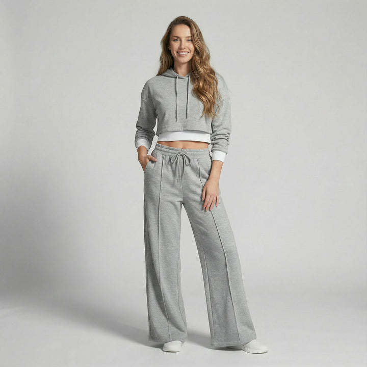 Damen Lounge-Set mit Kapuze aus Baumwollmischung – Lässige Passform