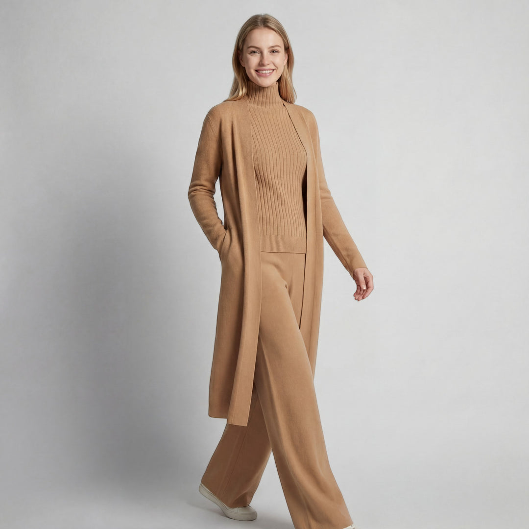 Claire Mode | Completo in maglia a tre pezzi donna
