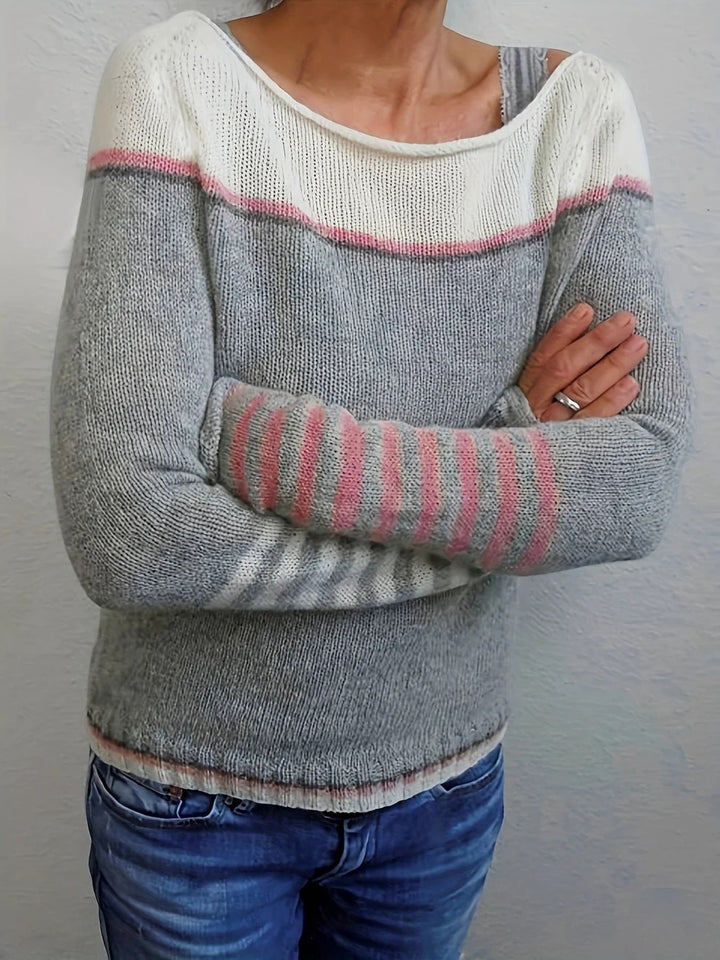 Claire Mode | Damenpullover aus weichem, gestreiftem Strick