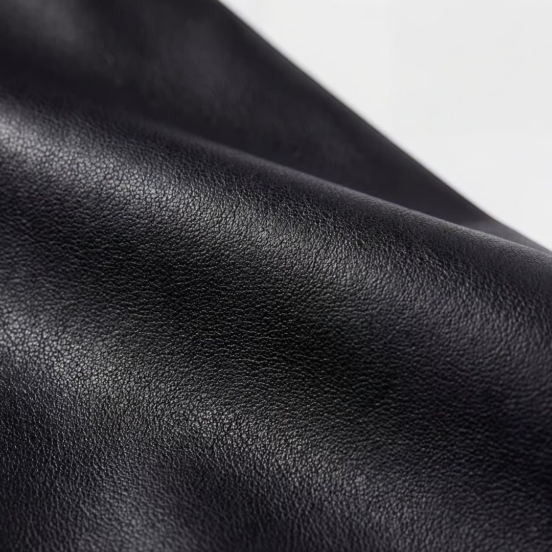 Damen Lederjacke – Lässige Passform, Reißverschluss
