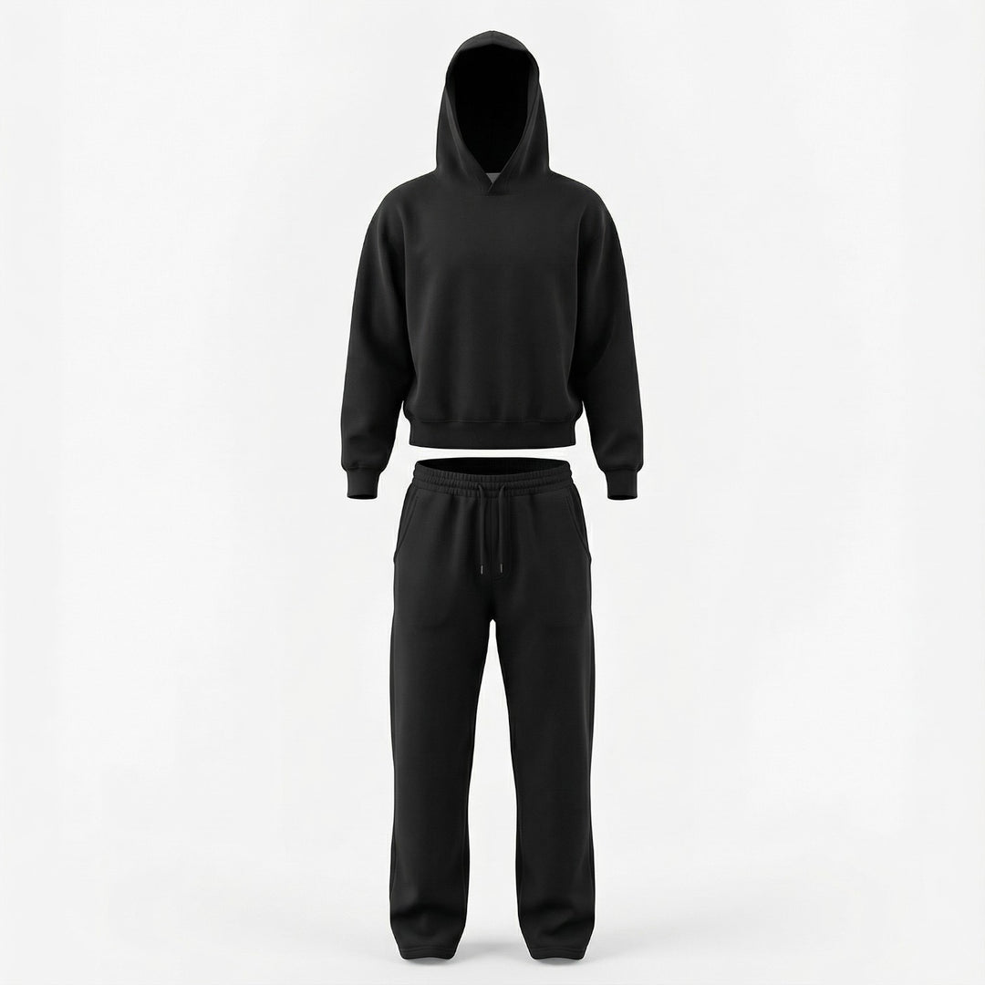 Claire Mode | Herren Hoodie- und Hose-Set aus Cozy-Strick