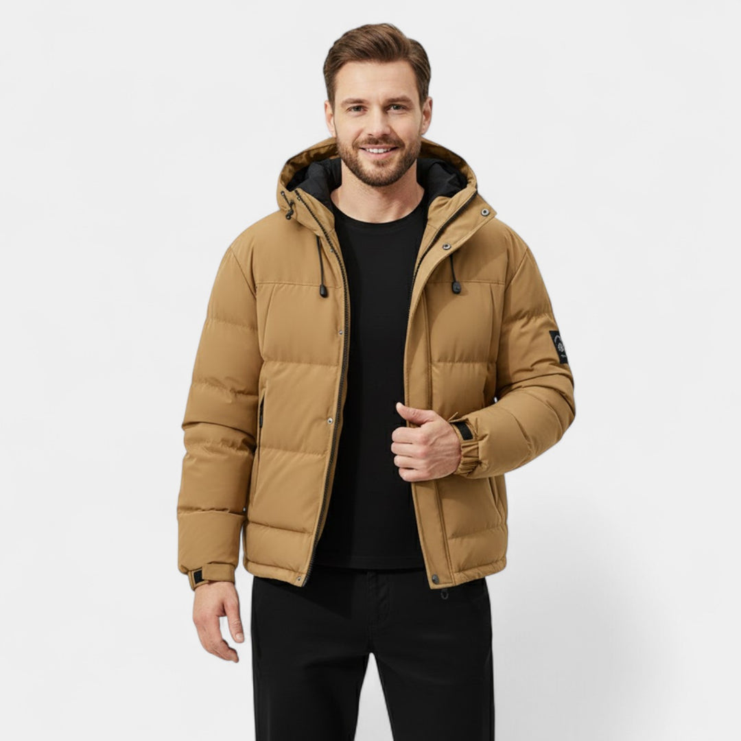 Riche | Herren-Steppjacke mit Kapuze aus Baumwolle – dick und warm