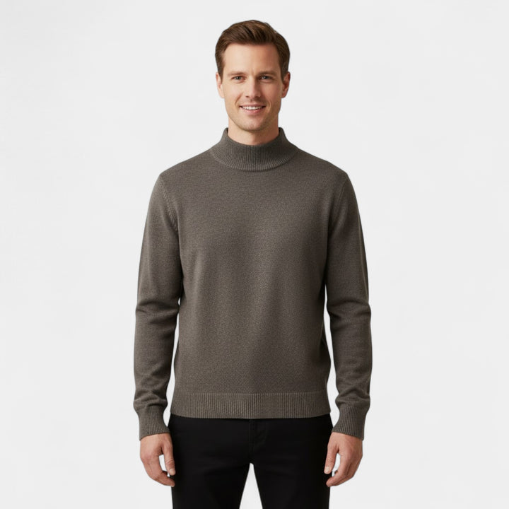 Claire Mode | Herrenpullover aus Strick – Halbhoher Stehkragen, bequemer Schnitt
