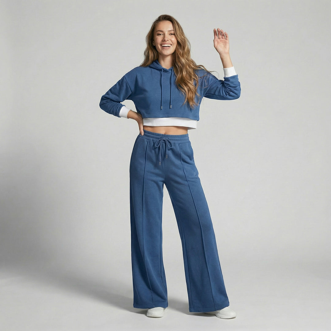 Damen Lounge-Set mit Kapuze aus Baumwollmischung – Lässige Passform