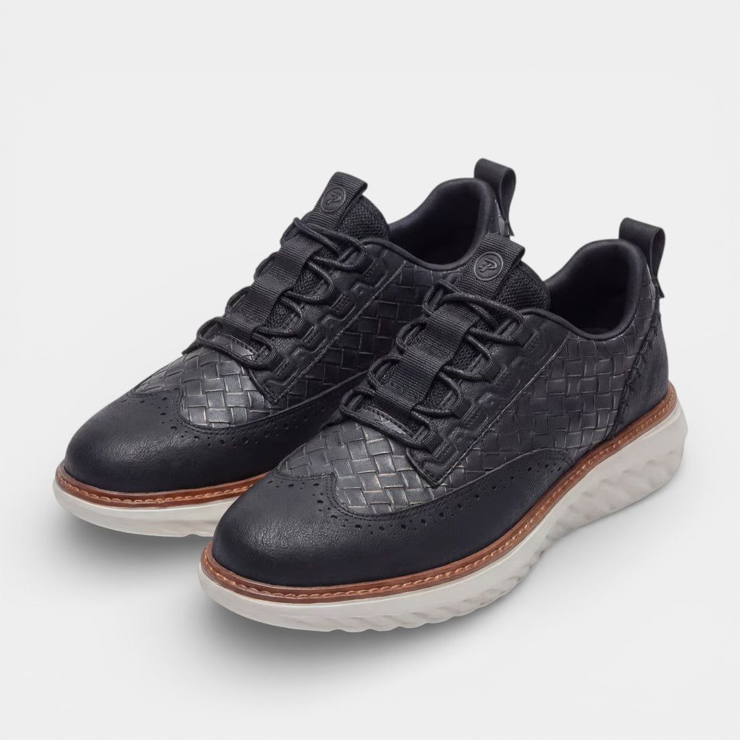 Herren Freizeitsneaker aus Leder – Atmungsaktives Mesh-Futter, niedriger Schnitt