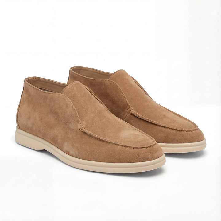 Mocassini alti uomo in suede – minimalisti retrò slip-on