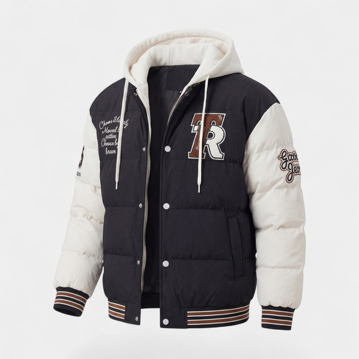 Claire Mode | Piumino trapuntato con cappuccio invernale per uomo