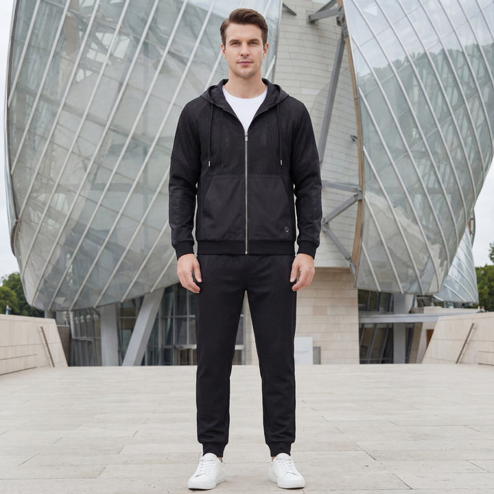 Mesh-Trainingsanzug für Herren – Slim Fit mit Kapuze