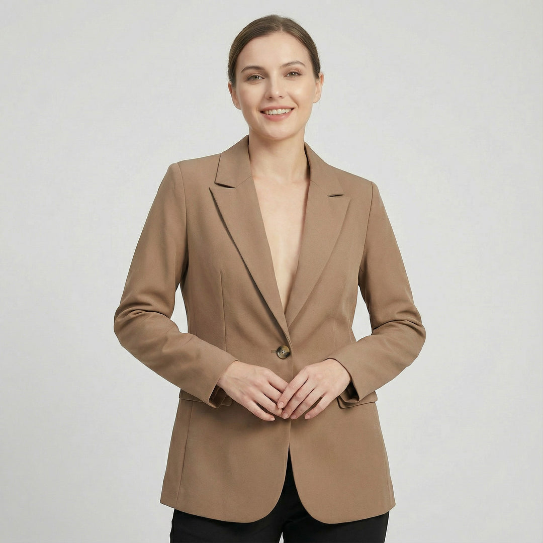 Damen Blazer aus Stoff – Strukturierte Passform mit Frontknopf