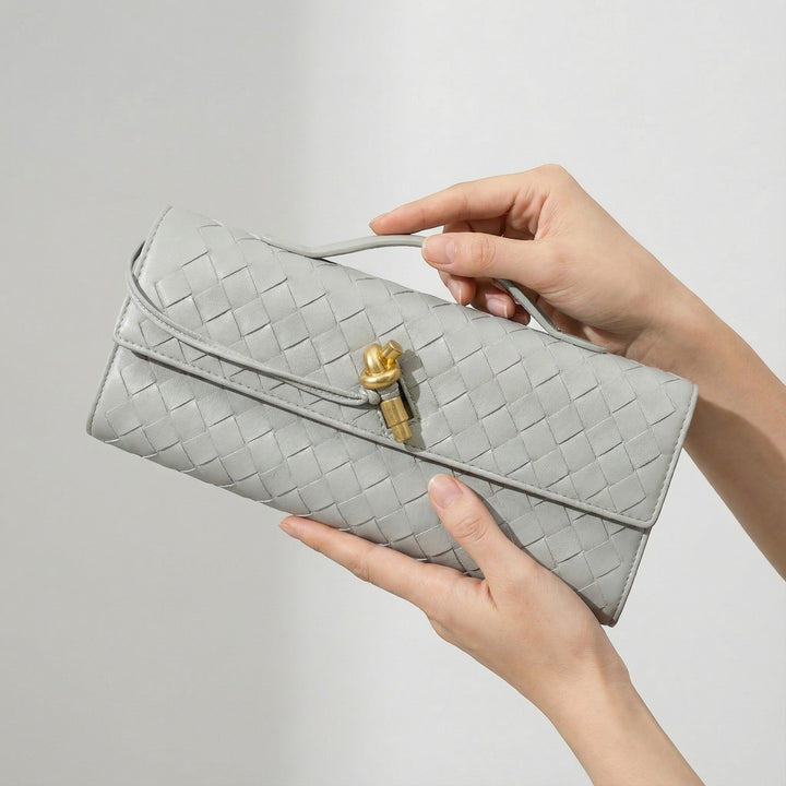 Borsa pochette in pelle per donna – Tracolla removibile
