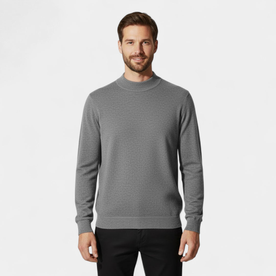 Riche | Maglione da Uomo in Cashmere – Collo Alto a Mezza Altezza