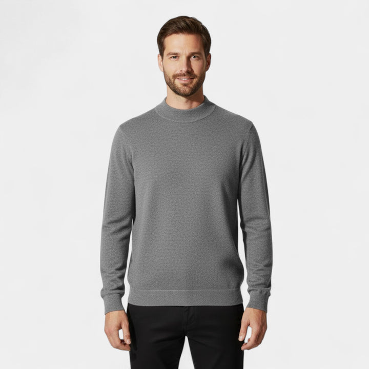 Riche | Maglione da Uomo in Cashmere – Collo Alto a Mezza Altezza