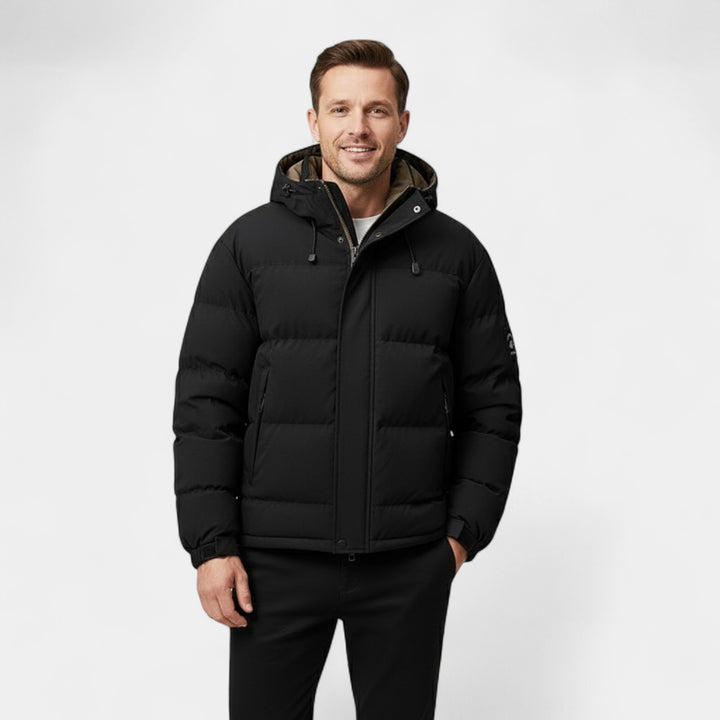 Riche | Herren-Steppjacke mit Kapuze aus Baumwolle – dick und warm