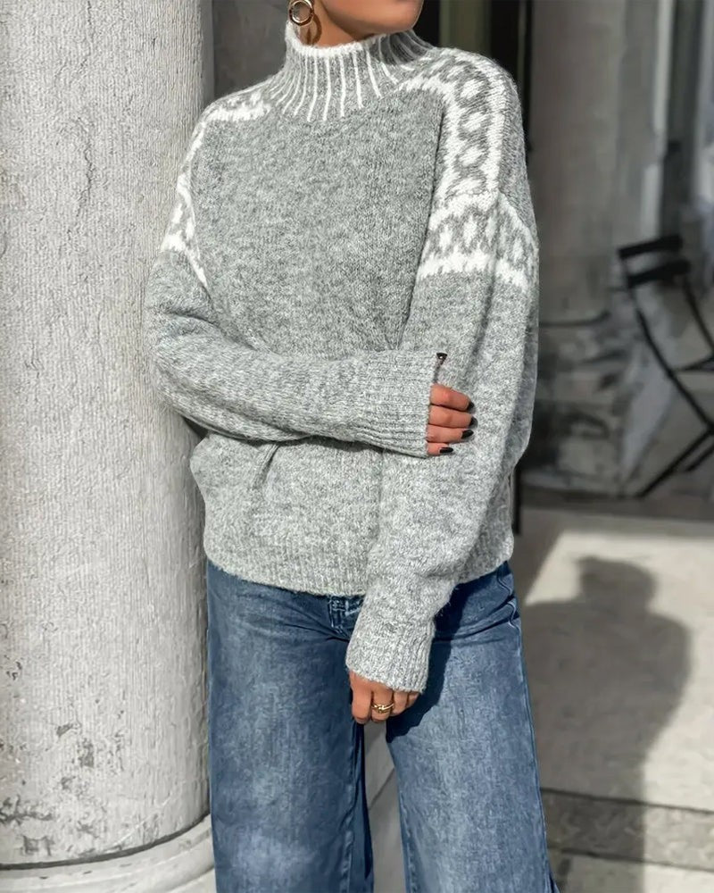 Claire Mode | Weicher Strickpullover mit Rollkragen für Damen