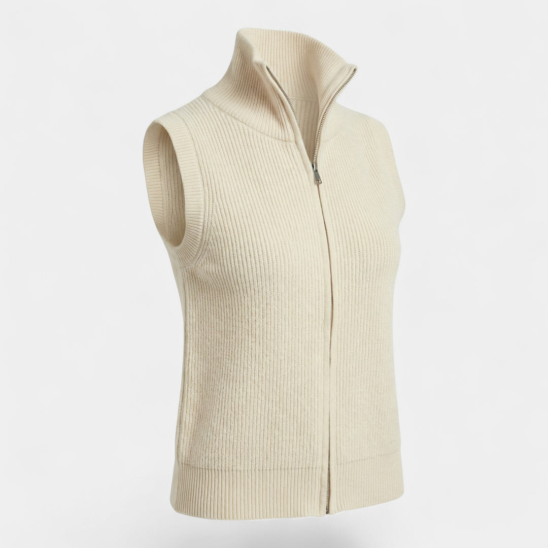 Claire Mode | Damen Rollkragenweste aus Kaschmir