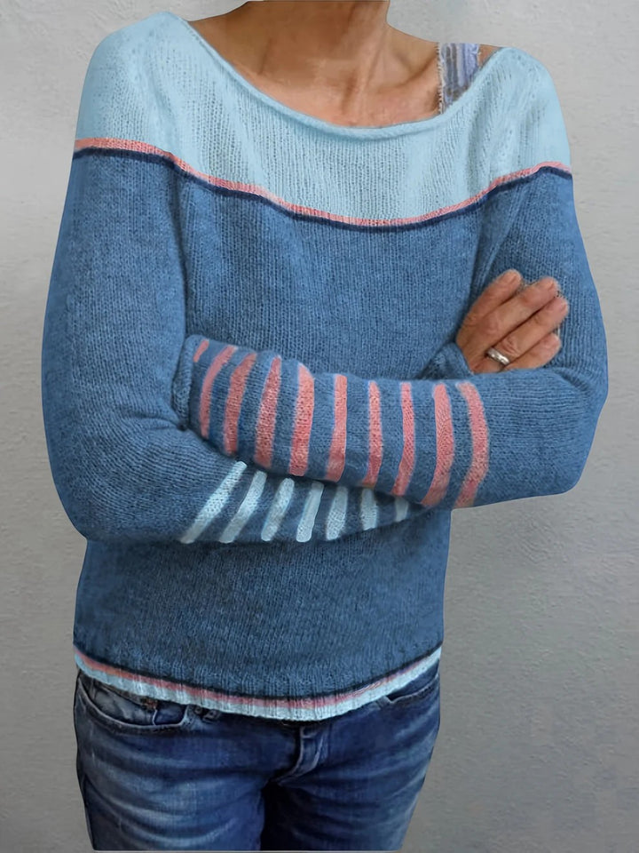 Claire Mode | Damenpullover aus weichem, gestreiftem Strick
