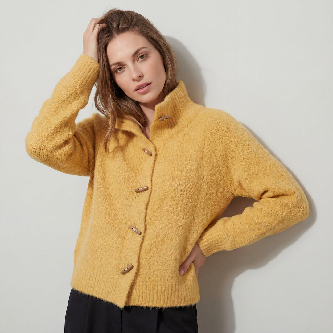 Claire Mode | Knopf-Cardigan aus Viskose für Damen