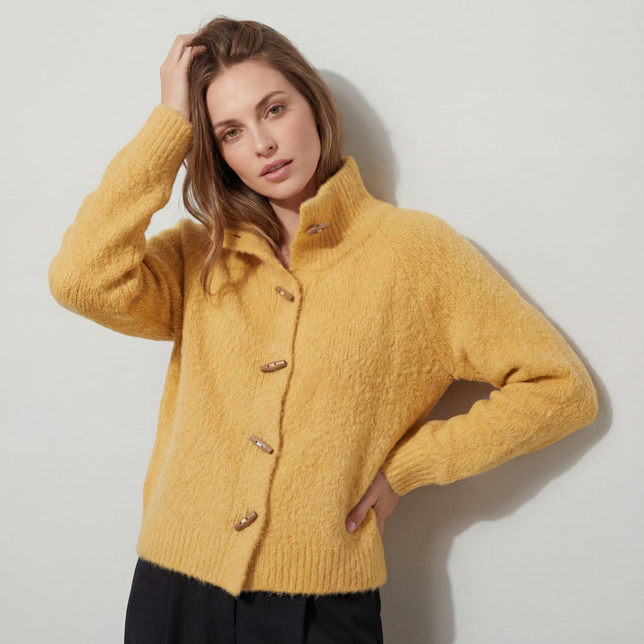Claire Mode | Knopf-Cardigan aus Viskose für Damen