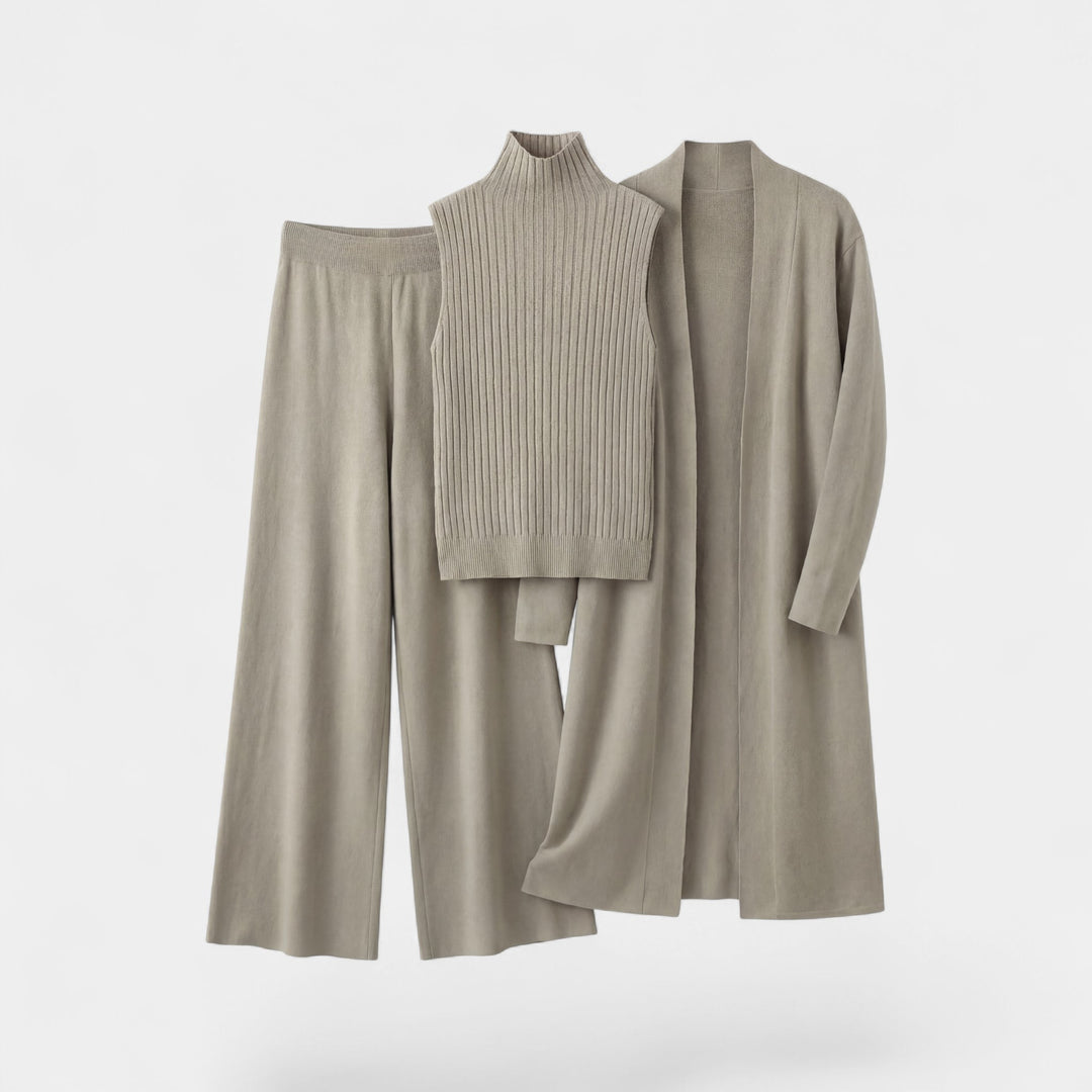 Claire Mode | Completo in maglia a tre pezzi donna