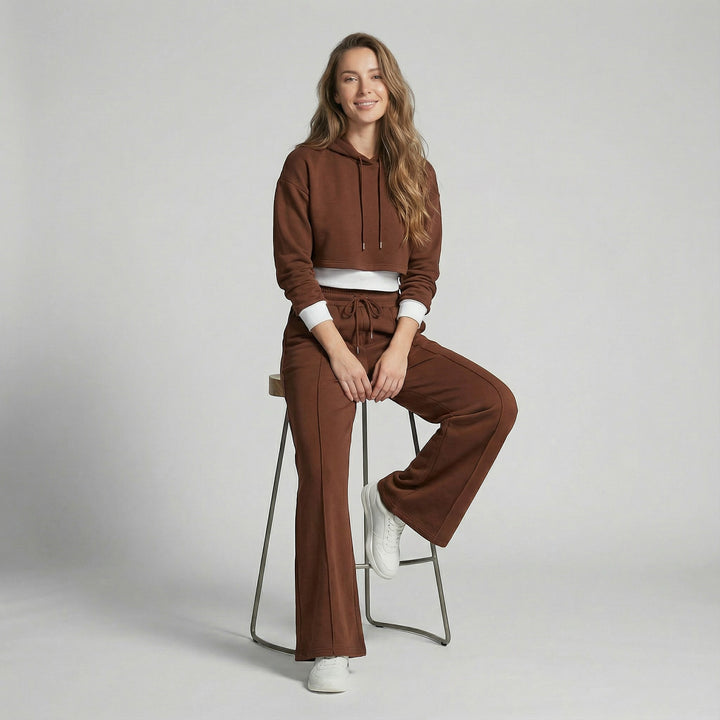 Damen Lounge-Set mit Kapuze aus Baumwollmischung – Lässige Passform