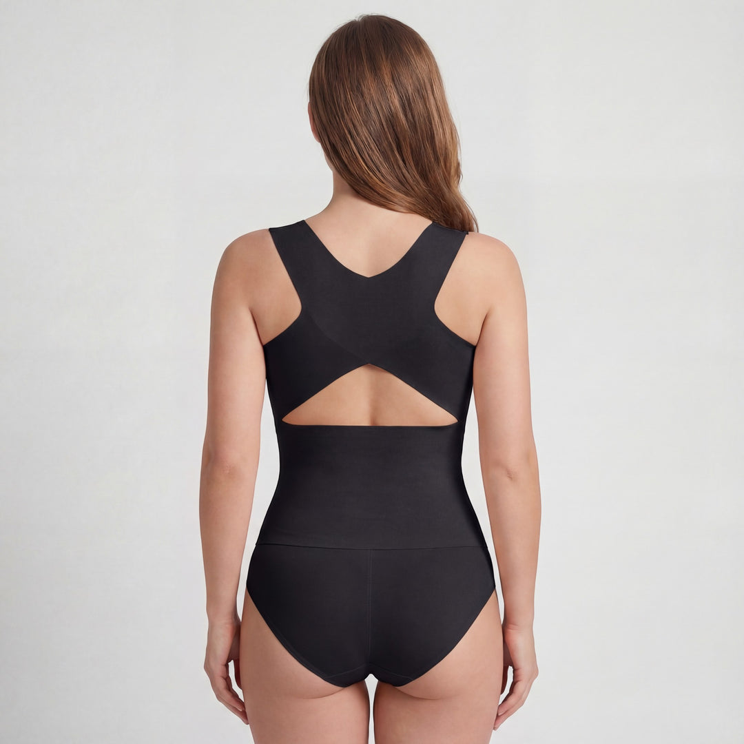 Canotta modellante da donna in nylon – Compressione forte effetto sagomante